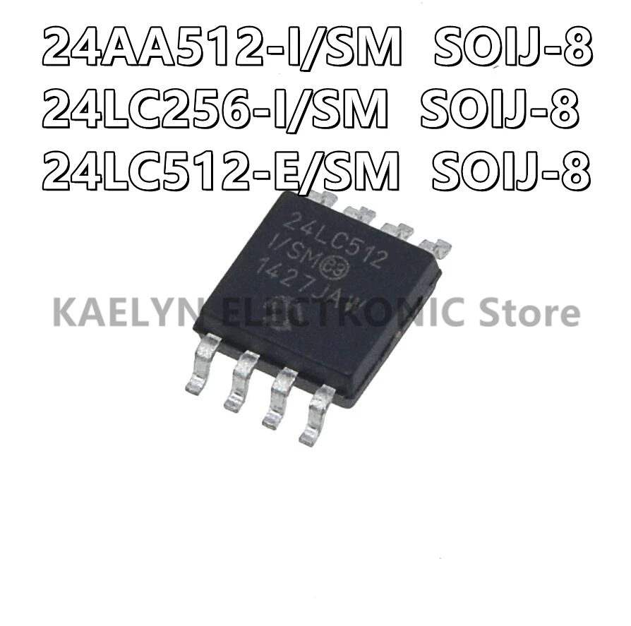 10 шт./партия 24AA512-I/SM 24LC256-I/SM 24LC512-E/SM EEPROM память IC 512 кбит IC 400 кГц 900ns 8-вечерний