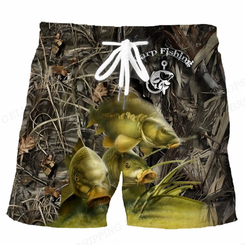 

Carp Fishing Swimwear Shorts 3d Surfing Board Short Men's Beach Shorts Trunk Swimsuit Kids Sports Pants Brief Summer Quick Dry