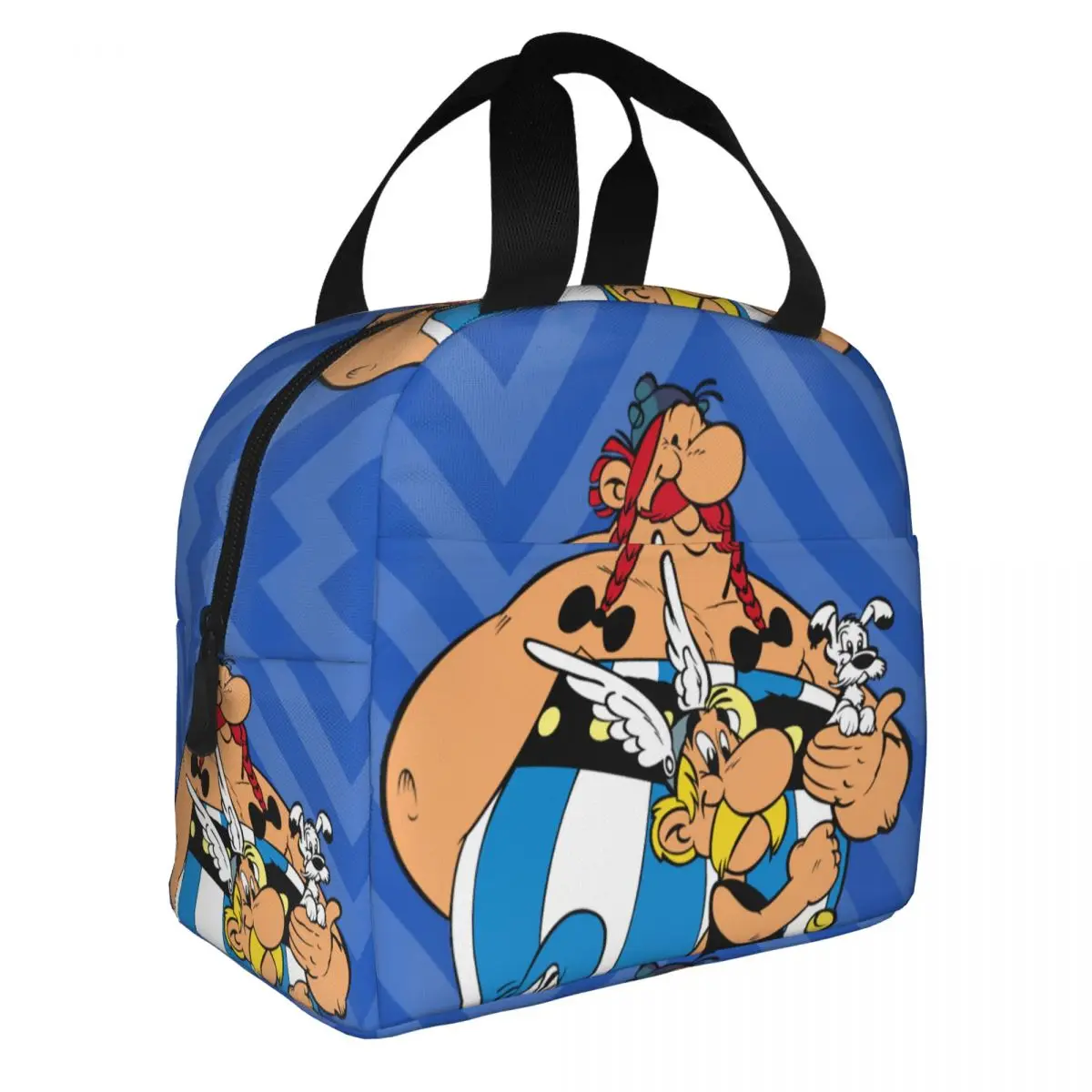 Asterix And Obelix Lunch Bento Bags Portable Aluminum Foil thickened Thermal Cloth Lunch Bag for Women Men Boy