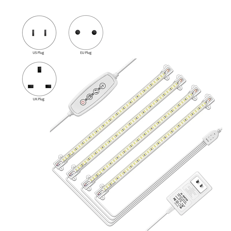 

LED Grow Light Strips For Indoor Plants,Waterproof Full Spectrum Plant Lights With Auto On/ Off 3/6/12H Timer
