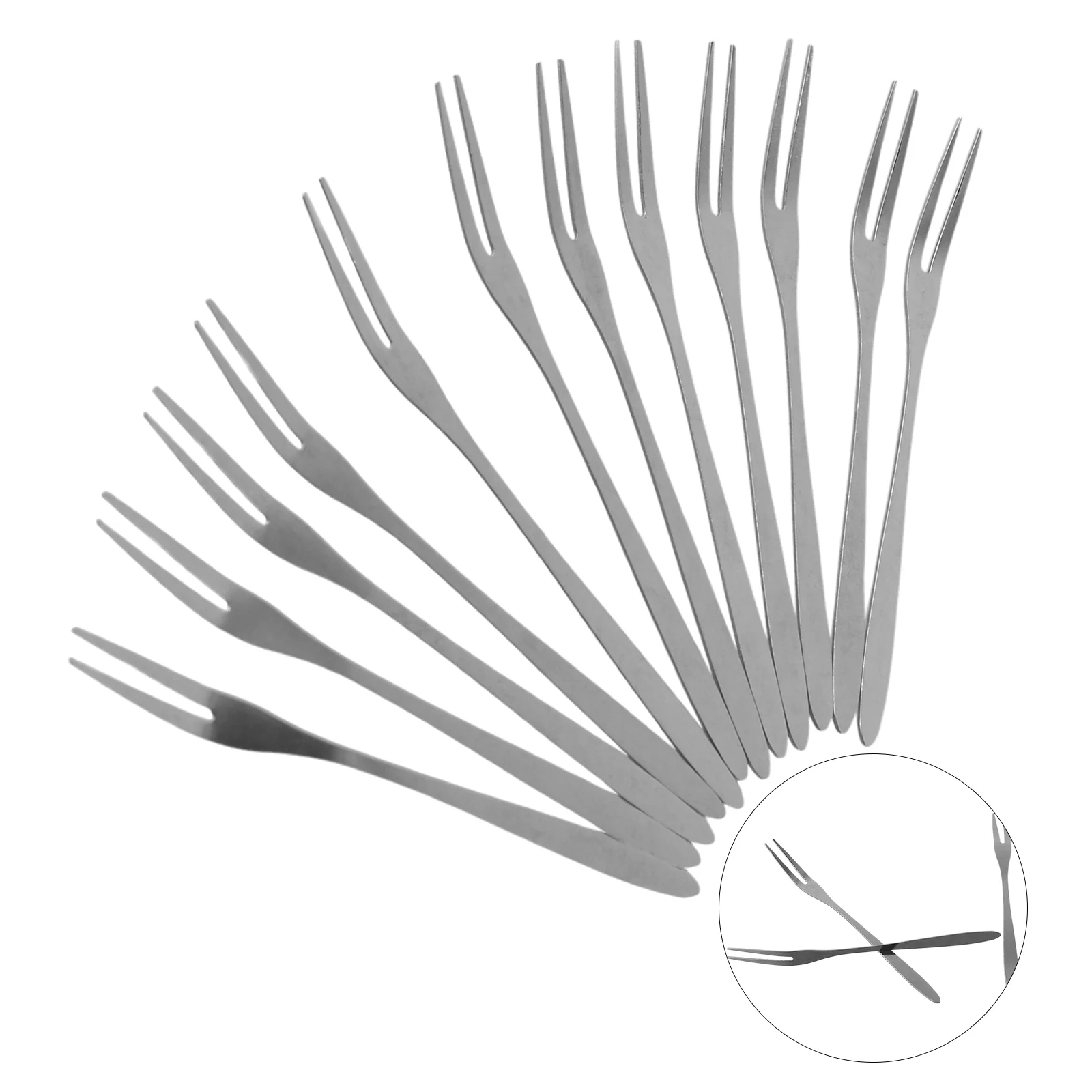 5/12 шт. бытовая вилка для фруктов из нержавеющей стали столовых приборов десерта