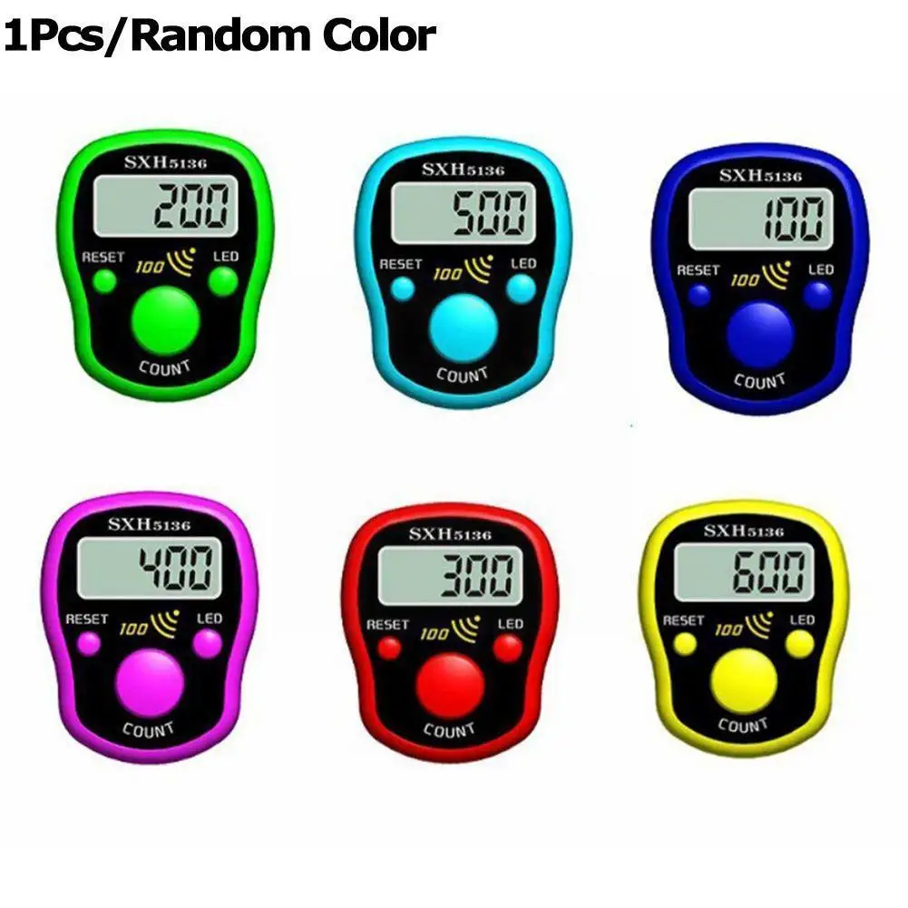 

Mini Stitch Finger Counter Pedometer Rows Knitting Display Markers Tool High Counting Digital Light Accessories Distance Ha V7O0