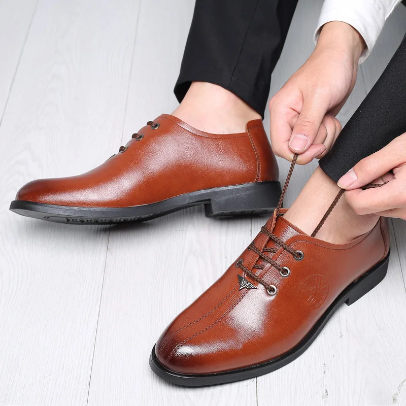 

2022 New Men Shoes Large Size Men Stylish Cap Toe Slip On Formal Dress Shoes Non Slip Fashion Oxford Leisure Loafers Shoes