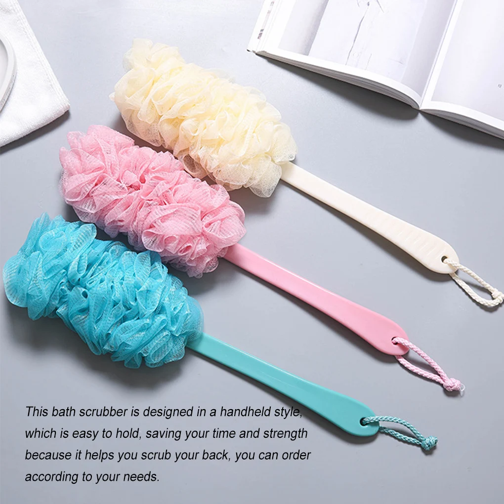 

Body Bath Back Scrubber Long Handle Skin Shower Brush Rubbing Massage Skin Foaming Stain Removal Massager