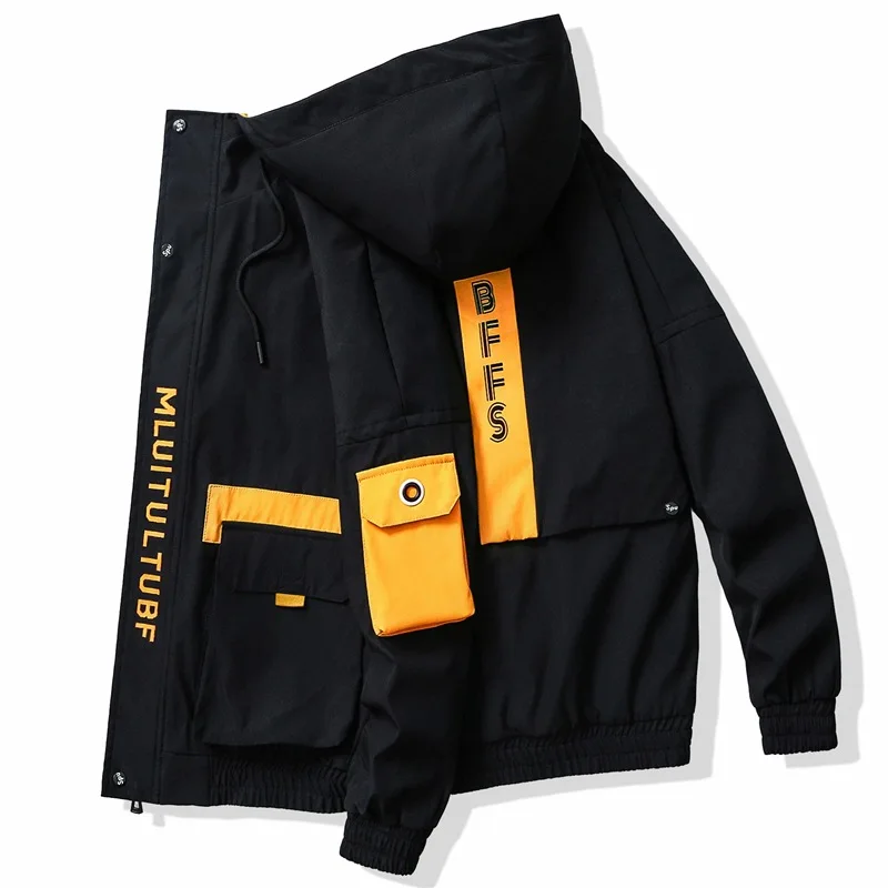 

Men Hooded Casual Jackets Chaquetas Coats New Spring Autumn Male Slim Fit Jackets High Quality Men Daily Leisure Coats Size 4XL