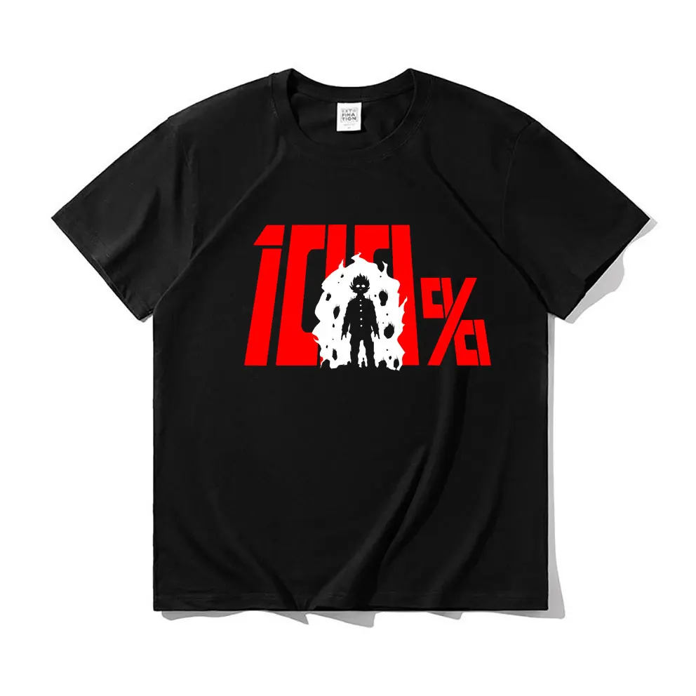 

Japanese Anime Mob Psycho 100 Graphic Print T-shirts Spring Summer Men Women Fashion Cotton Tee Short Sleeve Funny Streetwear
