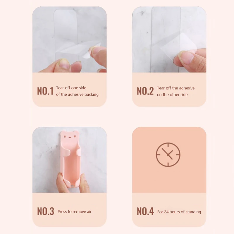 

Sale 1PC 9.5x3.5cm Toothbrush Stand Rack Organizer Electric Toothbrush Wall-Mounted Holder Space Saving Bathroom Accessories