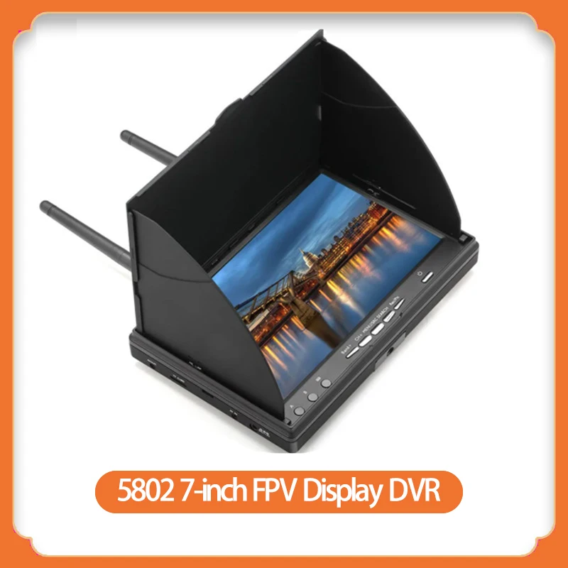 Воздушный FPV 7-дюймовый портативный экран с двойным приемником 5 8G Универсальный
