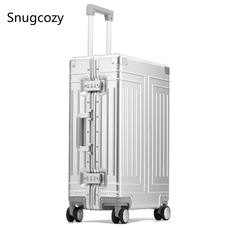 

Snugcozy high grade Rolling Luggage 100% aluminum-magnesium boarding Perfect for Spinner brand Travel Suitcase