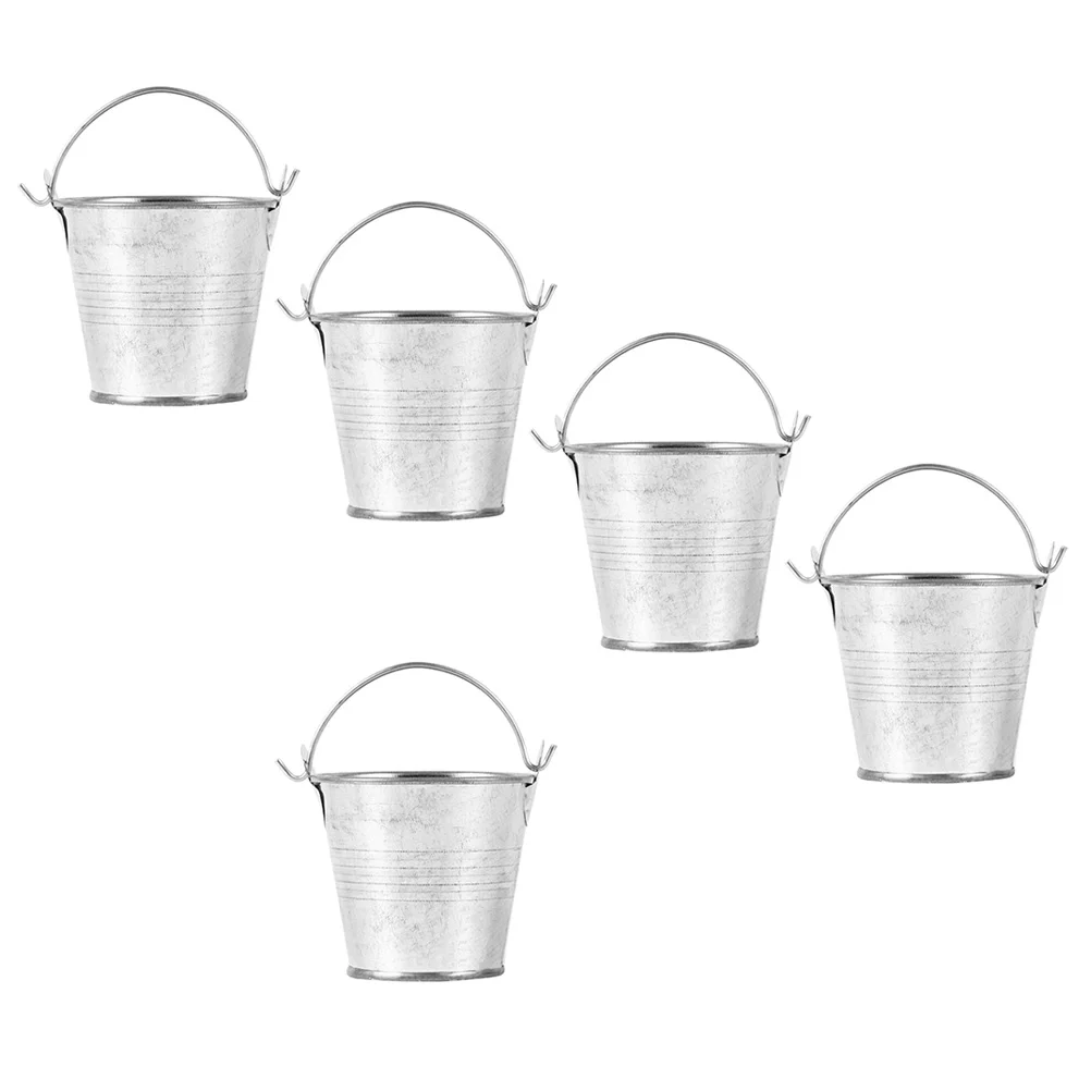 

Bucket Metal Mini Buckets Flower Pot Vase Pails Planter Stainless Steel Candy Pail Iron Partytin Basket Galvanized Tiny Small