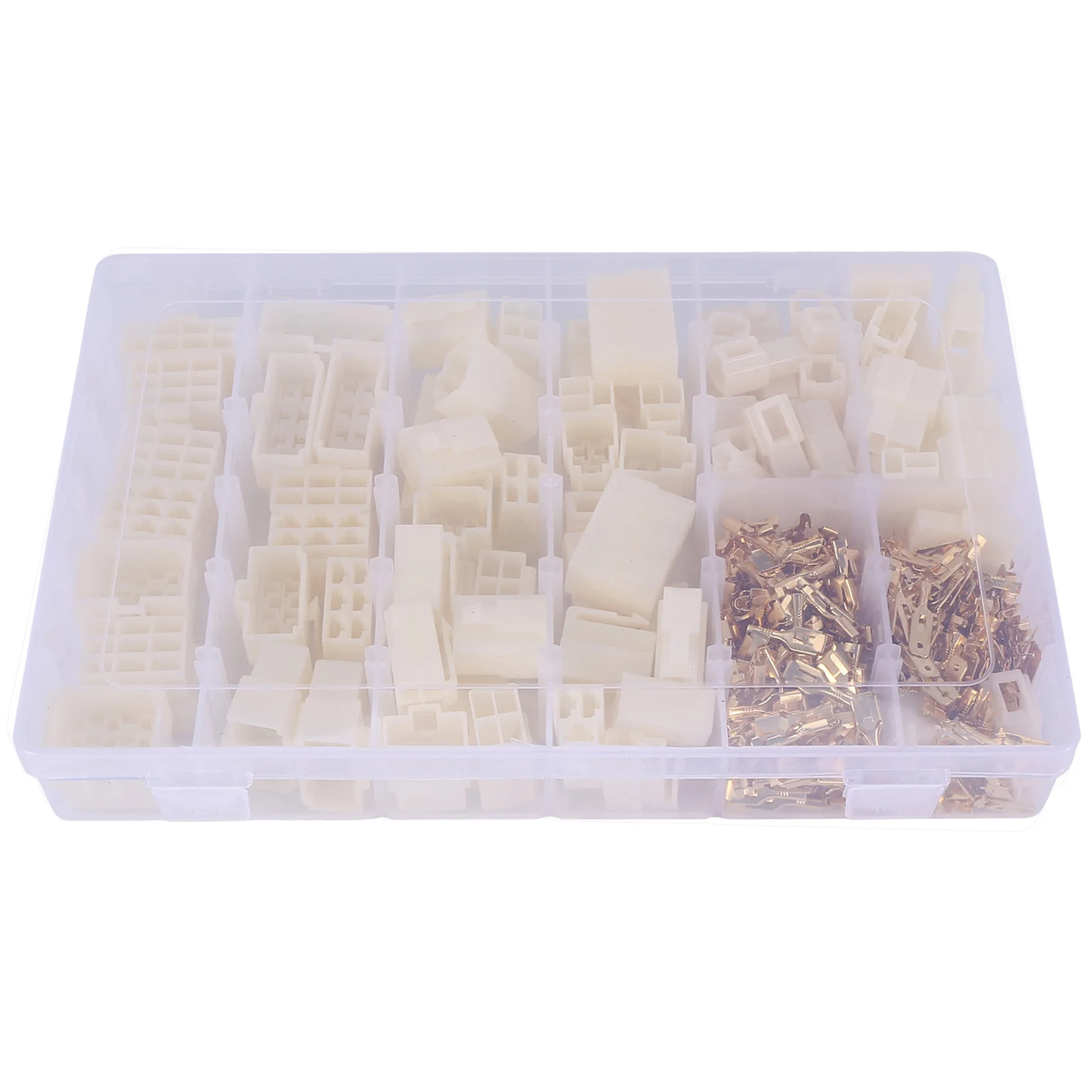 

400Pcs 6.3mm 1 2 3 4 6 8 9 Pin Header Crimp Wire Terminals