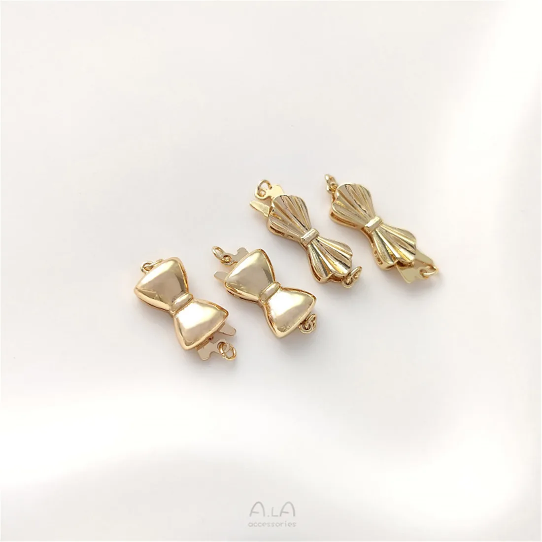 Пряжка-бант из 14-каратного золота Пряжка ручной работы для рукоделия жемчужная