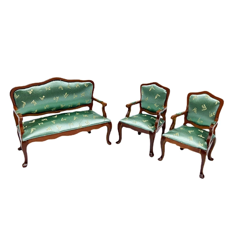 

1:12 Dollhouse Fabric Sofa Armchair Doll House Mini Furniture Sofa Living Room Bedroom Decor Doll House Home Decor