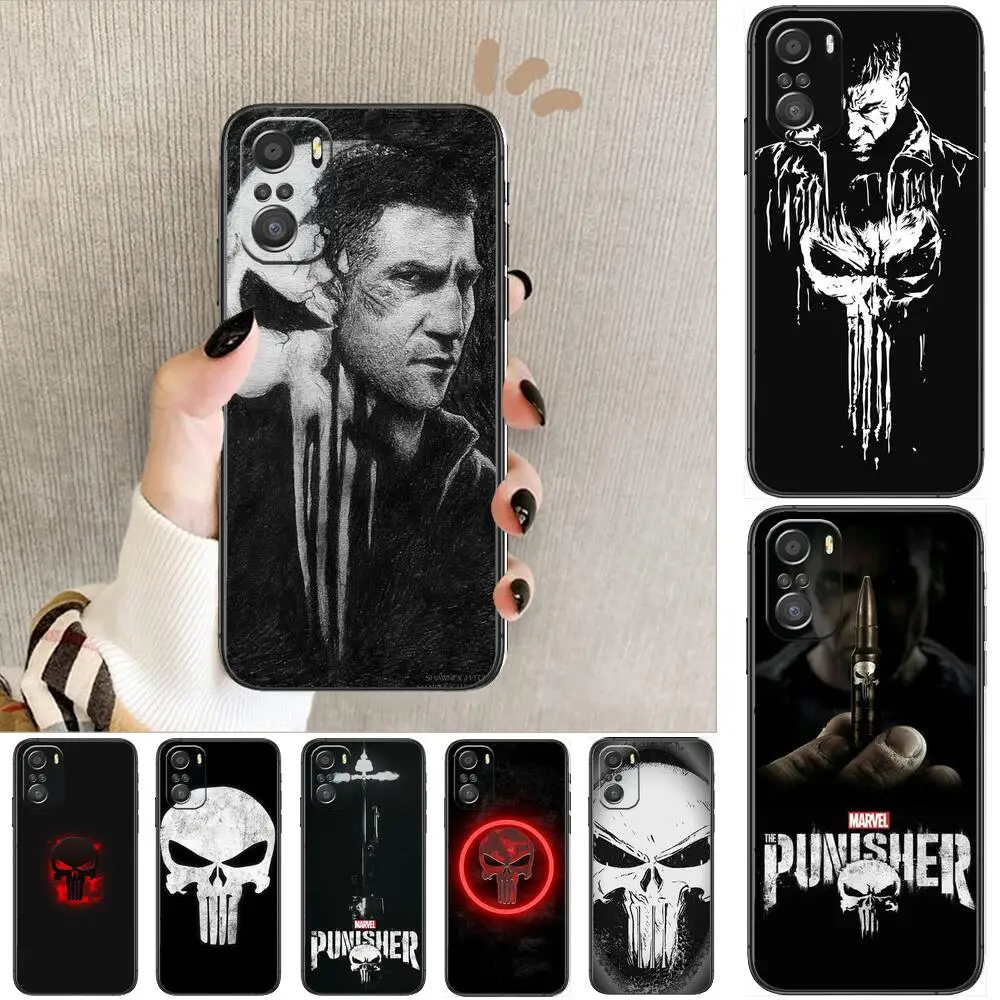 

Punisher Marvel For Xiaomi Redmi Note 10S 10 9T 9S 9 8T 8 7S 7 6 5A 5 Pro Max Soft Black Phone Case