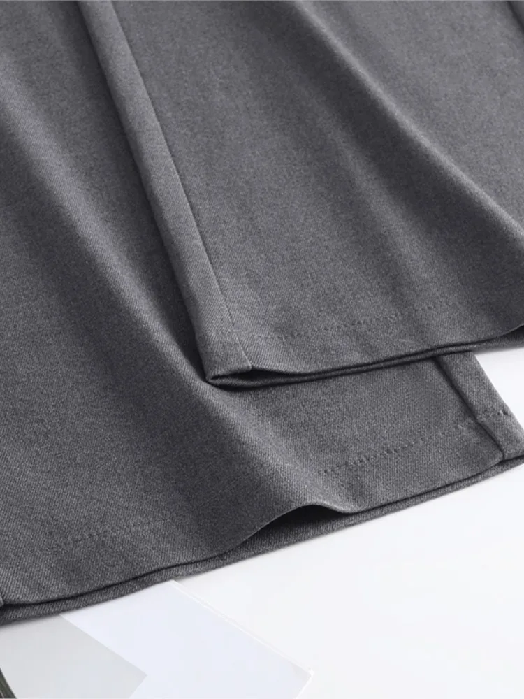 ZUZK женские серые костюмные брюки новые осенне-зимние эластичные модные