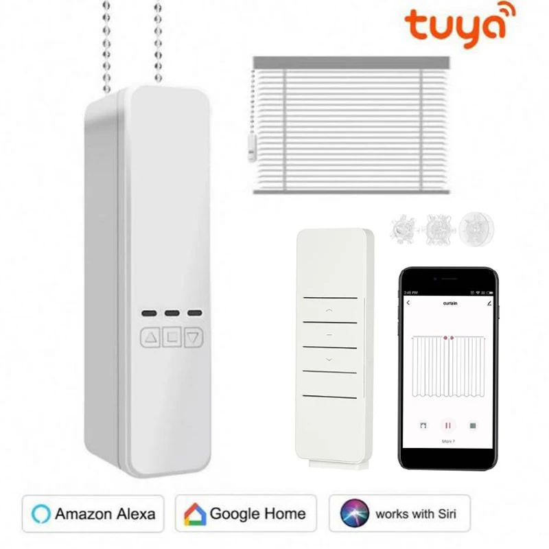 

Tuya Smartlife Motorized Chain Roller Blinds Automation Kit Control with Remote and MOBILE Control Via Alexa/Google/Wifi