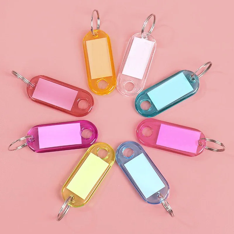 10/50 шт. 8 цветов разноцветные пластиковые брелки для ключей идентификационные