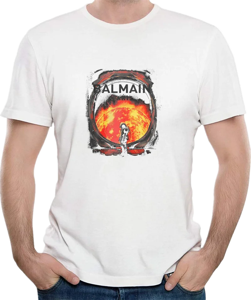 

Balmain Tops & Tees Men's Printed Round Sleeve All-match T-shirt