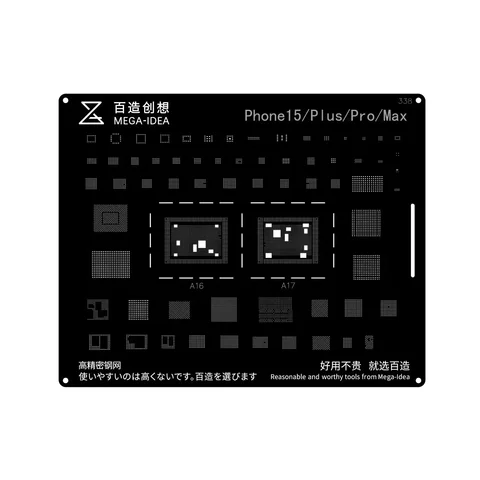 Трафарет Qianli для реболлинга BGA, Оловянная паяльная сеть для ЦП, черная сталь, чип IC для iPhone 15 14 13 12 11 Pro Max X XS XR 8 7 6