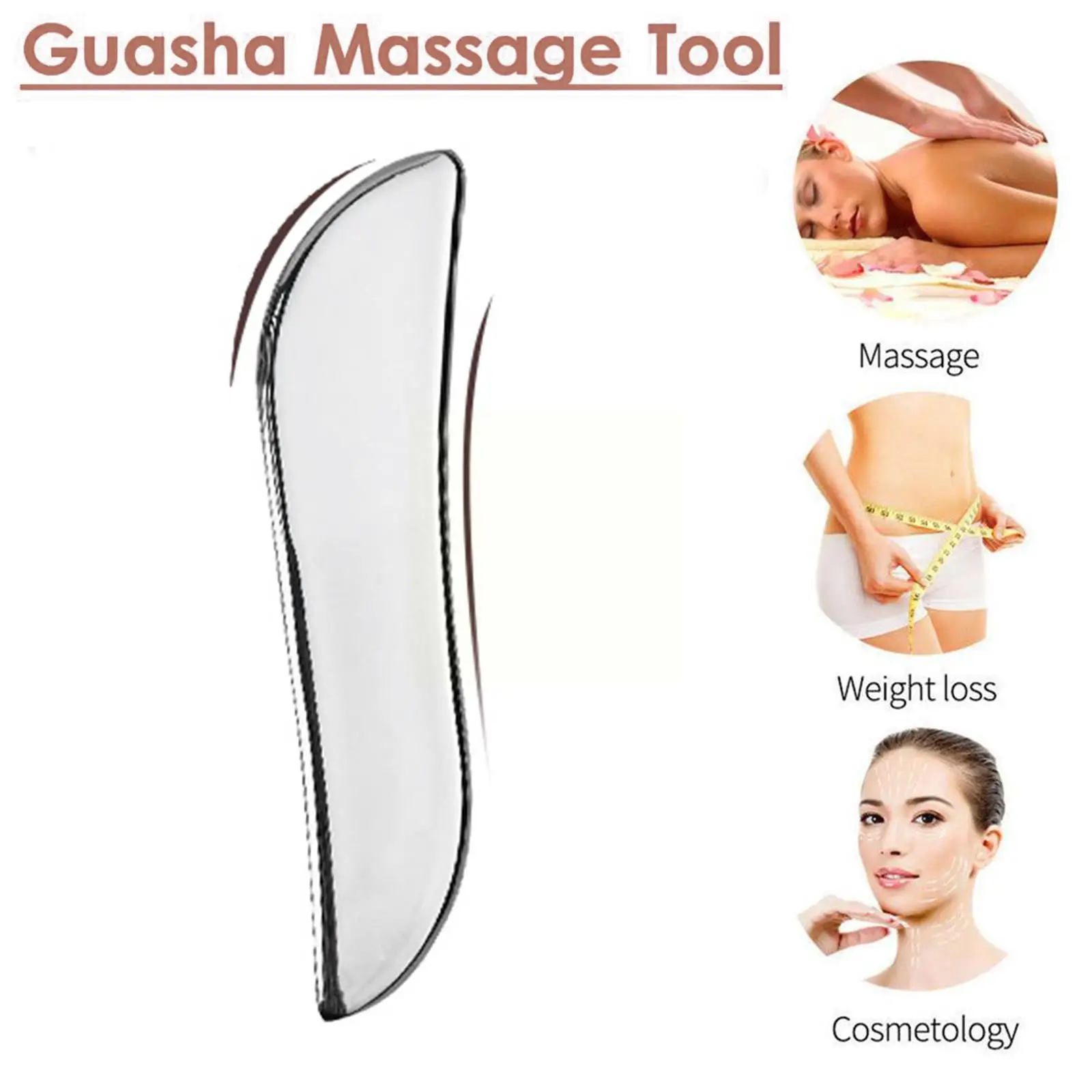 

Steel Scraping Plate Facial Scraping Massage Tools Gua Sha Massager For Neck Back Arms Thighs Muscle Scraper M1L4