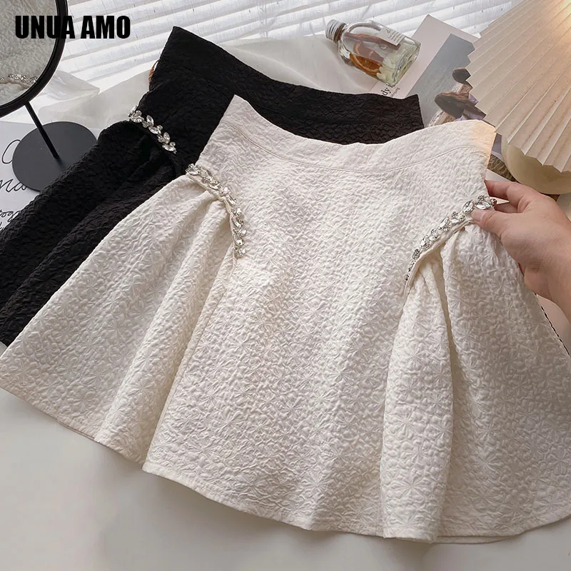 

Мини-юбка женская трапециевидная с завышенной талией, на молнии