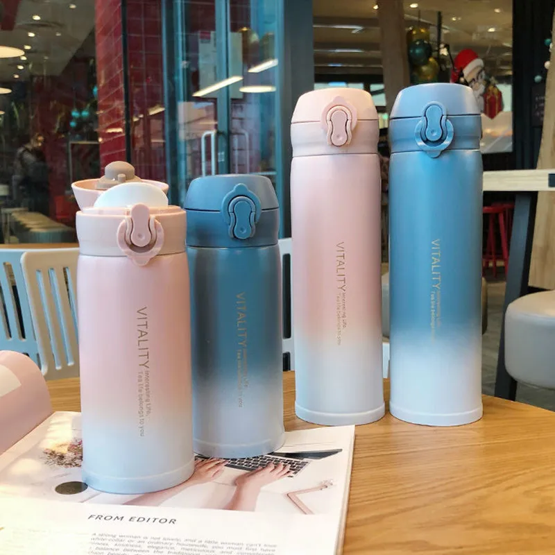 

Creative 350ml/500ml Stainless Steel Vacuum Flask Coffee Tea Thermos Mug Travel Drink Bottle Thermocup For Gifts