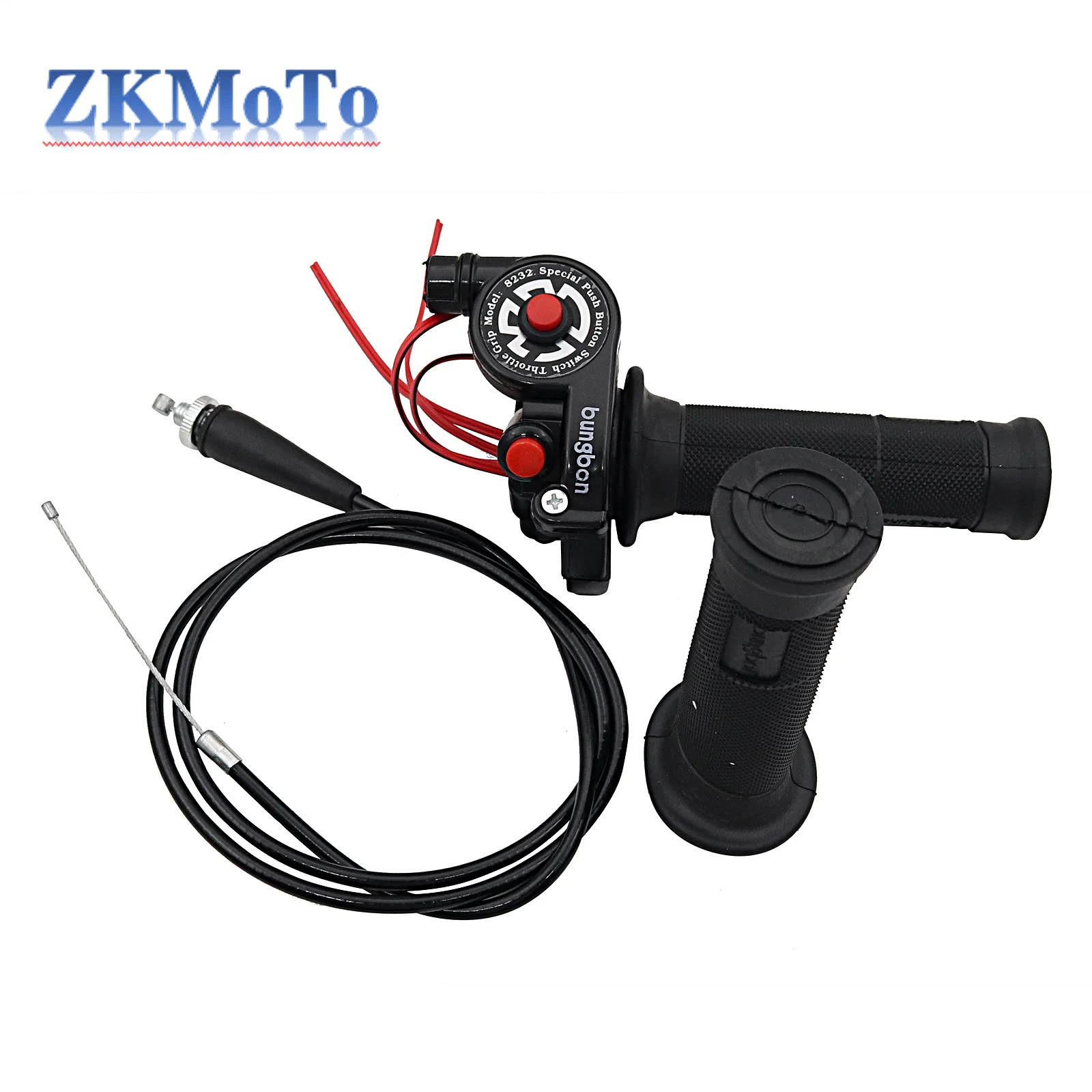 

1 пара, 22 мм, 7/8 дюйма, поворотная ручка дроссельной заслонки для мотоцикла с кабелем, акселератор на руле с кнопкой включения/выключения двигателя для Honda Yamaha