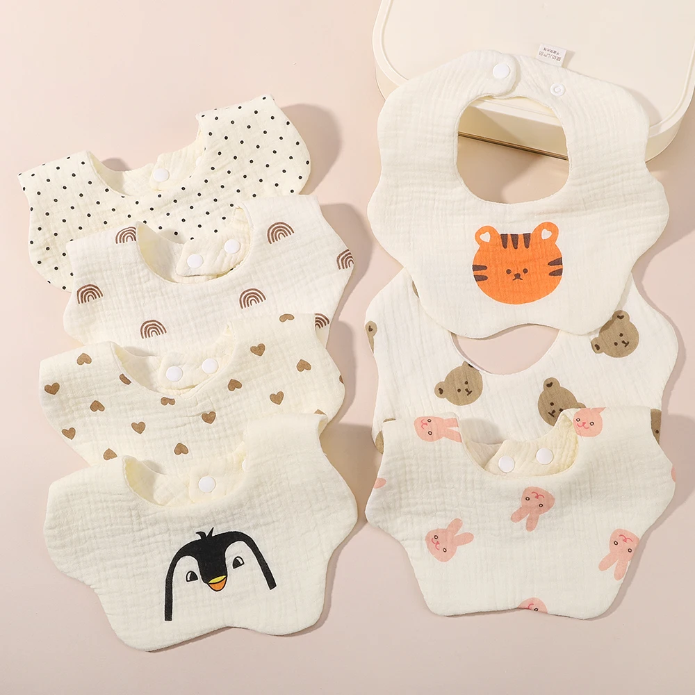 Модные нагрудники с животным принтом ткань для отрыжки малышей унисекс