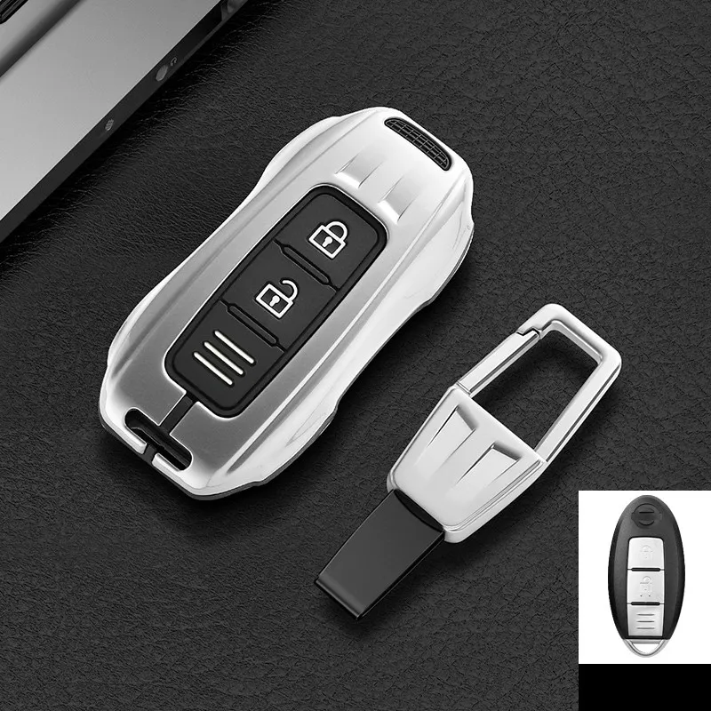 

Sports Alloy Remote Key Case Full Cover For Nissan 2/3/4 Buttons Qashqai Juke X-Trail T32 T31 Kicks Tiida Pathfinder Note Versa