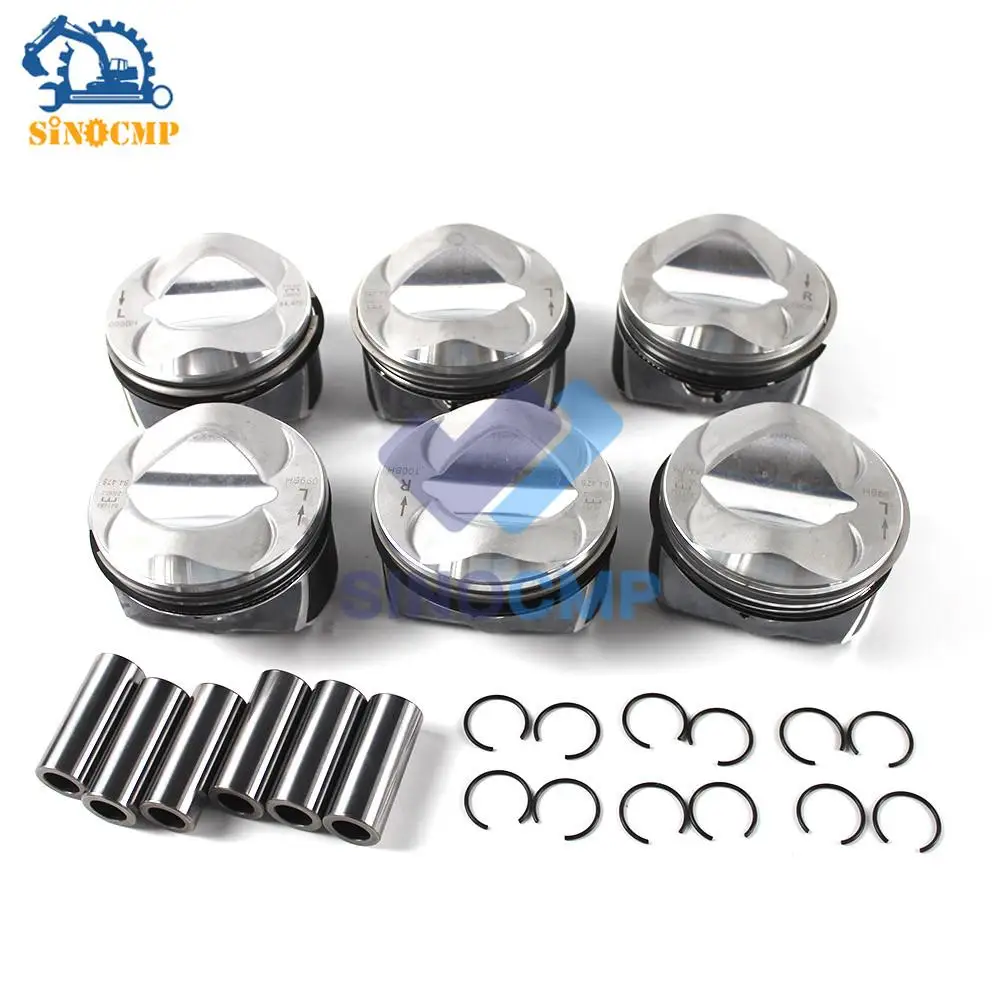 06E107065CF Piston & Piston Rings Set ( Piston Pin 21mm ) Φ 84.5 mm STD for Audi A6 A7 A8 2,8 FSI V6 BDX CCDA CCEA 06E107066CF