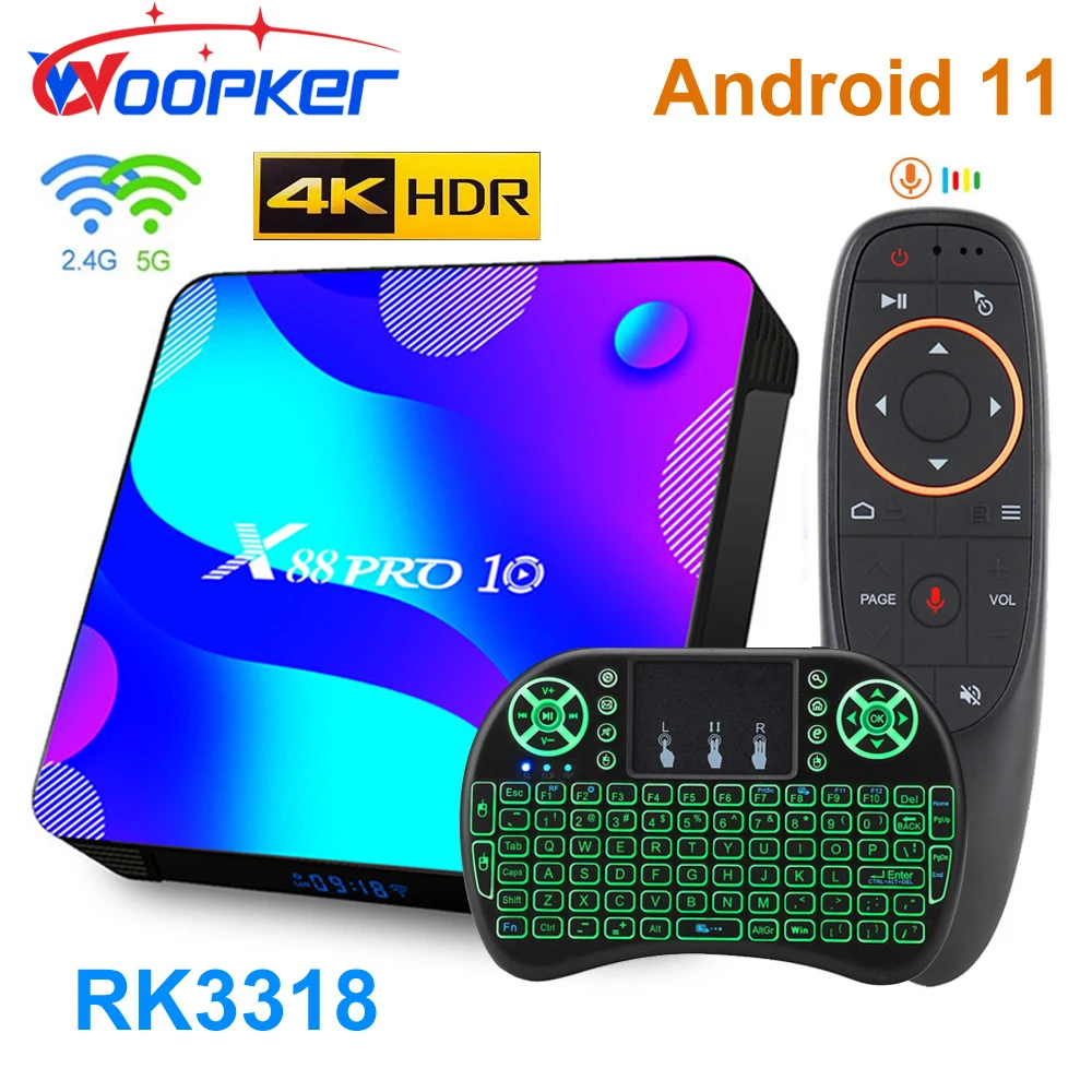

Smart TV Box Android 11 X88 Pro 10 128GB Rockchip RK3318 4K Support Google Youtube Set Top X88Pro Dual WIFI 2.4G/5G BT4.0