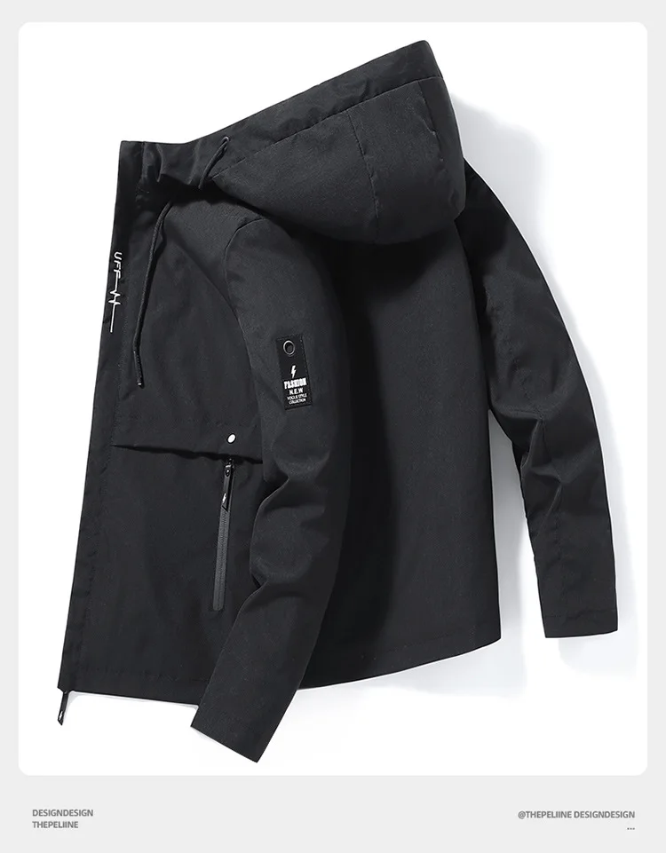 Golf Jacket Spring and Autumn New Men's Windproof Cycling Zipper Casual Work Jacket Fashion Outdoor Adventure Tops Jacket