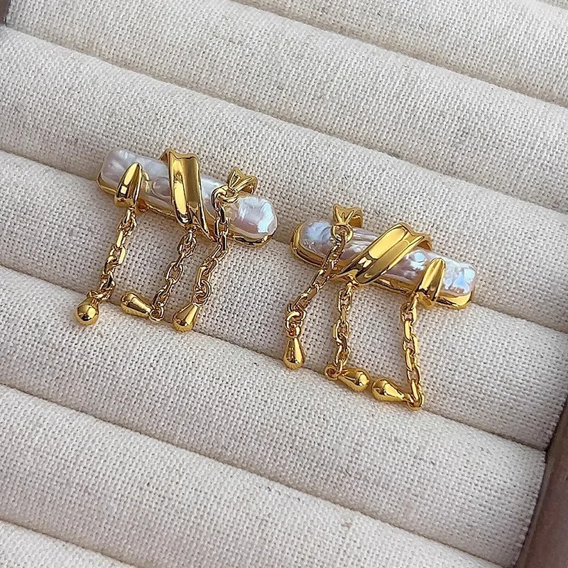 Винтажные ювелирные изделия с бахромой красивый дизайн серьги-капли натуральным