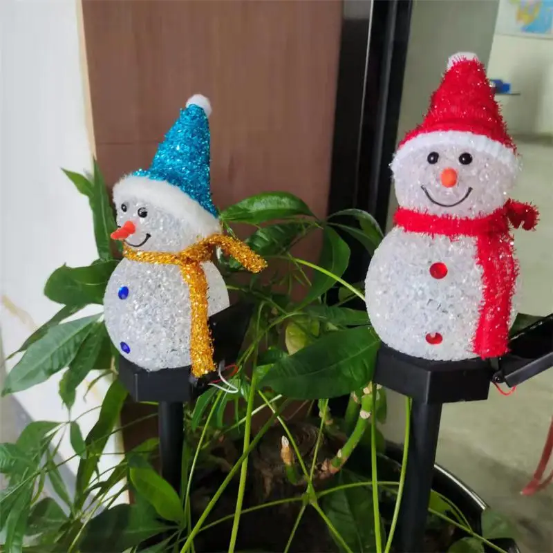 

Solar Lovely Snowman Lawn Lamp Garden Landscape Decoration Lights Christmas Lawn Lights LED Outdoor Plug Lights Outdoor Lighting