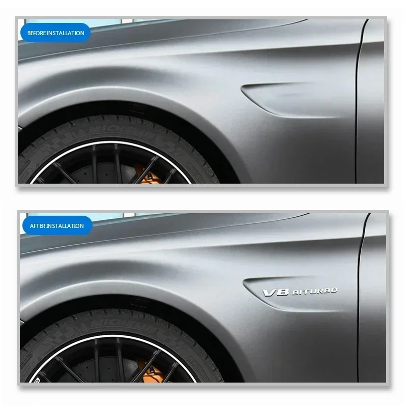 Подходит для Mercedes Benz Tailsticker V12BITURBO значок на крыло V8 BITURBO Twin-TURBO ABS Letter 4matic + TURBO Label black
