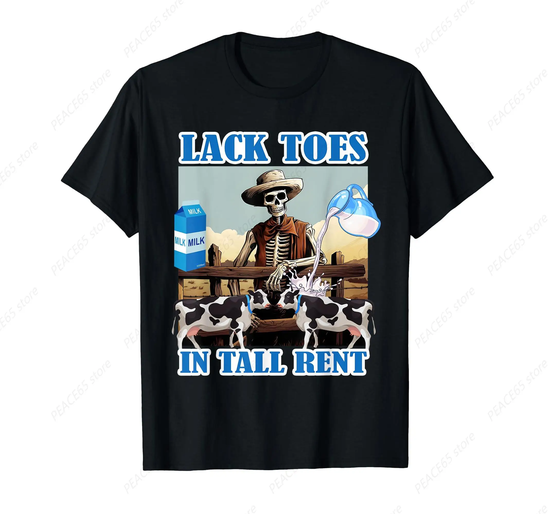 Забавная футболка с непереносимостью лактозы Мужская одежда хлопковая в стиле