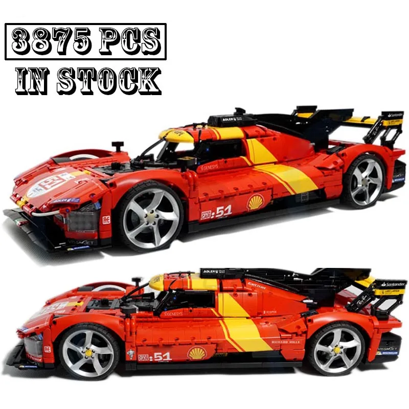 

New MOC-152808 Hypercar 499P 1:8 Scale Le Mans Supercar Model Technical Building Block Educational Toys for Boys Birthday Gifts