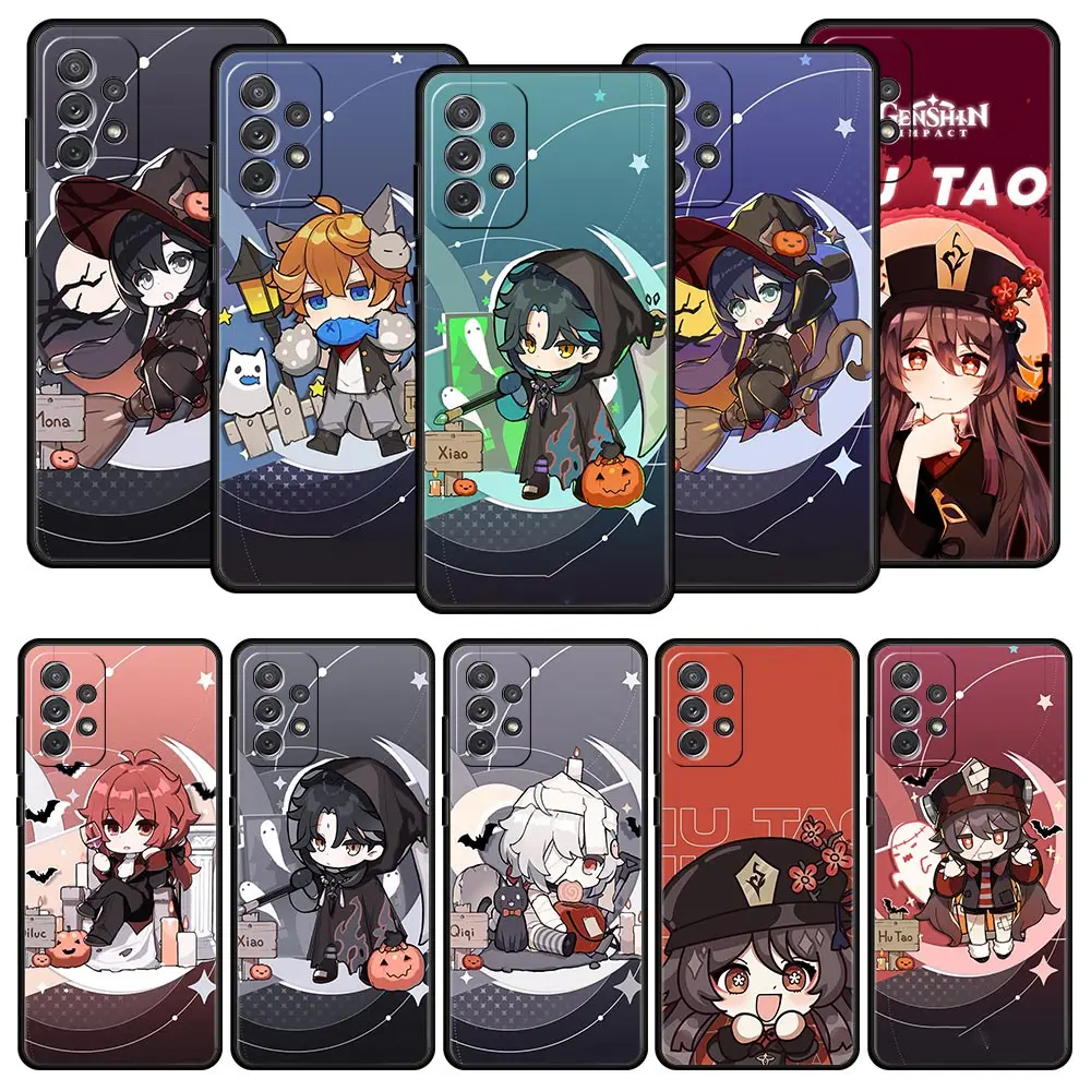 

Cute Genshin impact xiao чехол для телефона Samsung Galaxy A51 A71 A21S A12 A11 A31 A52 A41 A32 A23 A33 A53 A73 A03S A13