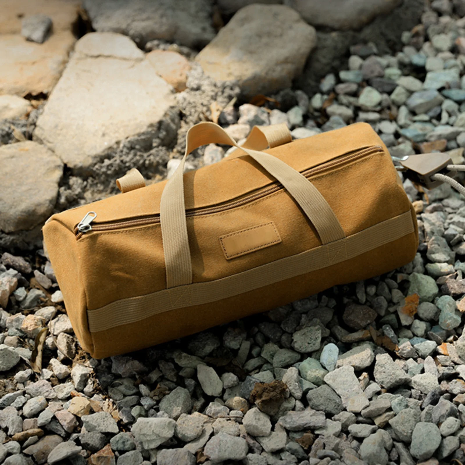 

Ground Nail Organizer Canvas Tent Stake Storage Bag Waterproof Wear-resistant Portable for Outdoor Hiking BBQ Tents Accessories