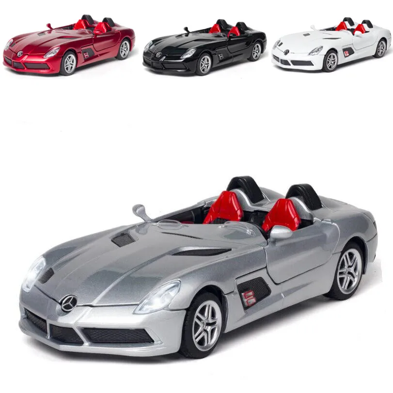 

Модель автомобиля Mercedes-Benzs SLR, 1:32, из сплава, со светильник светом