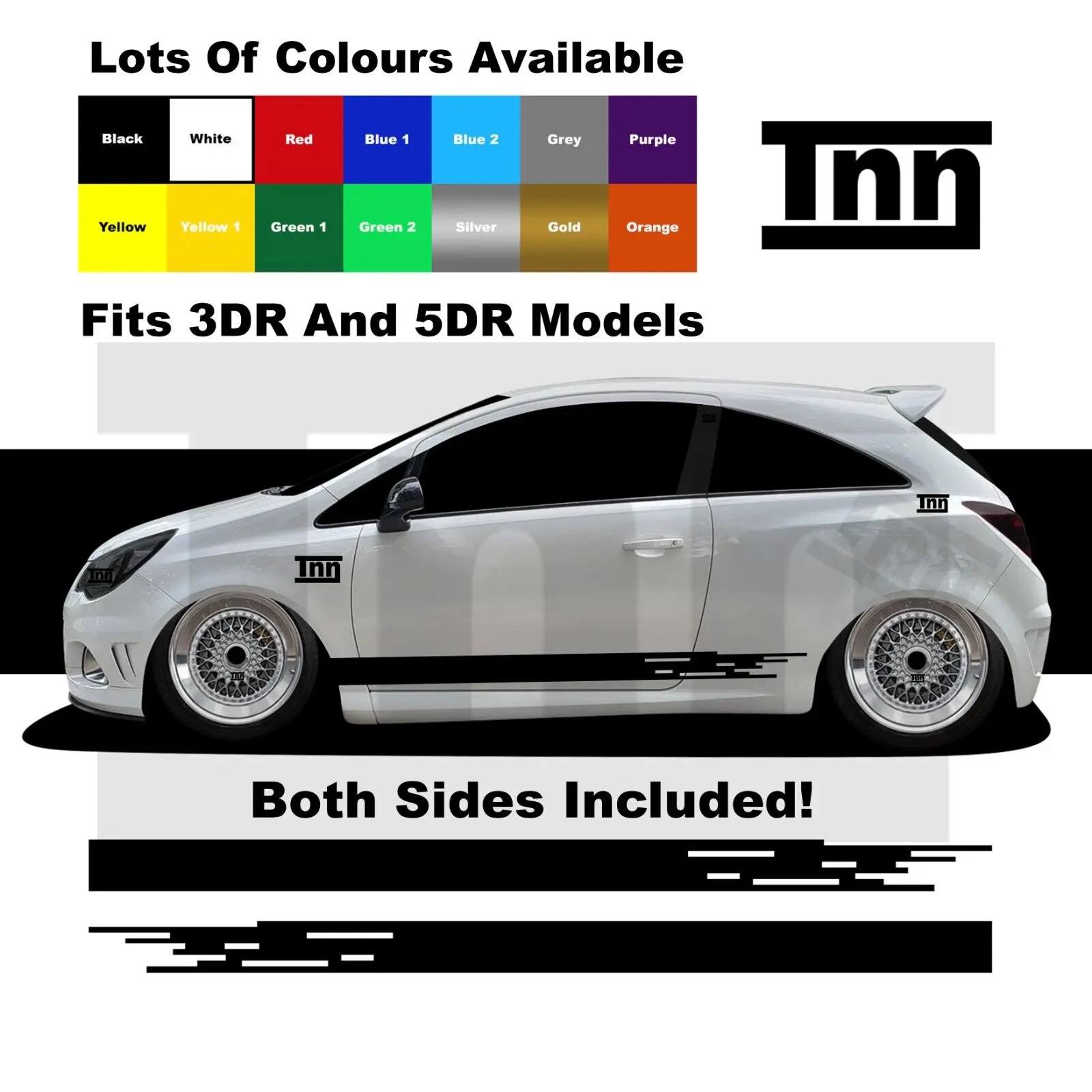 

For Vauxhall Corsa VXR SRI SXI Stickers Decals Graphics Opel Car Side Stripe