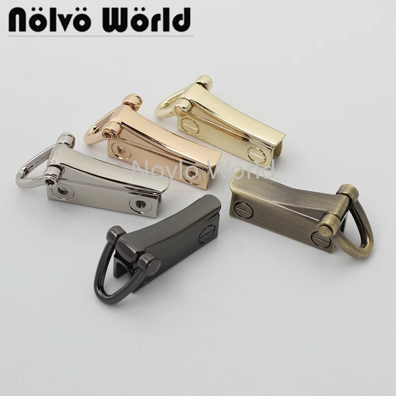50 pieces 3 sizes 5 colors 5mm inner zinc alloy meterial side clips with screws for woman handbag chain bag accessories