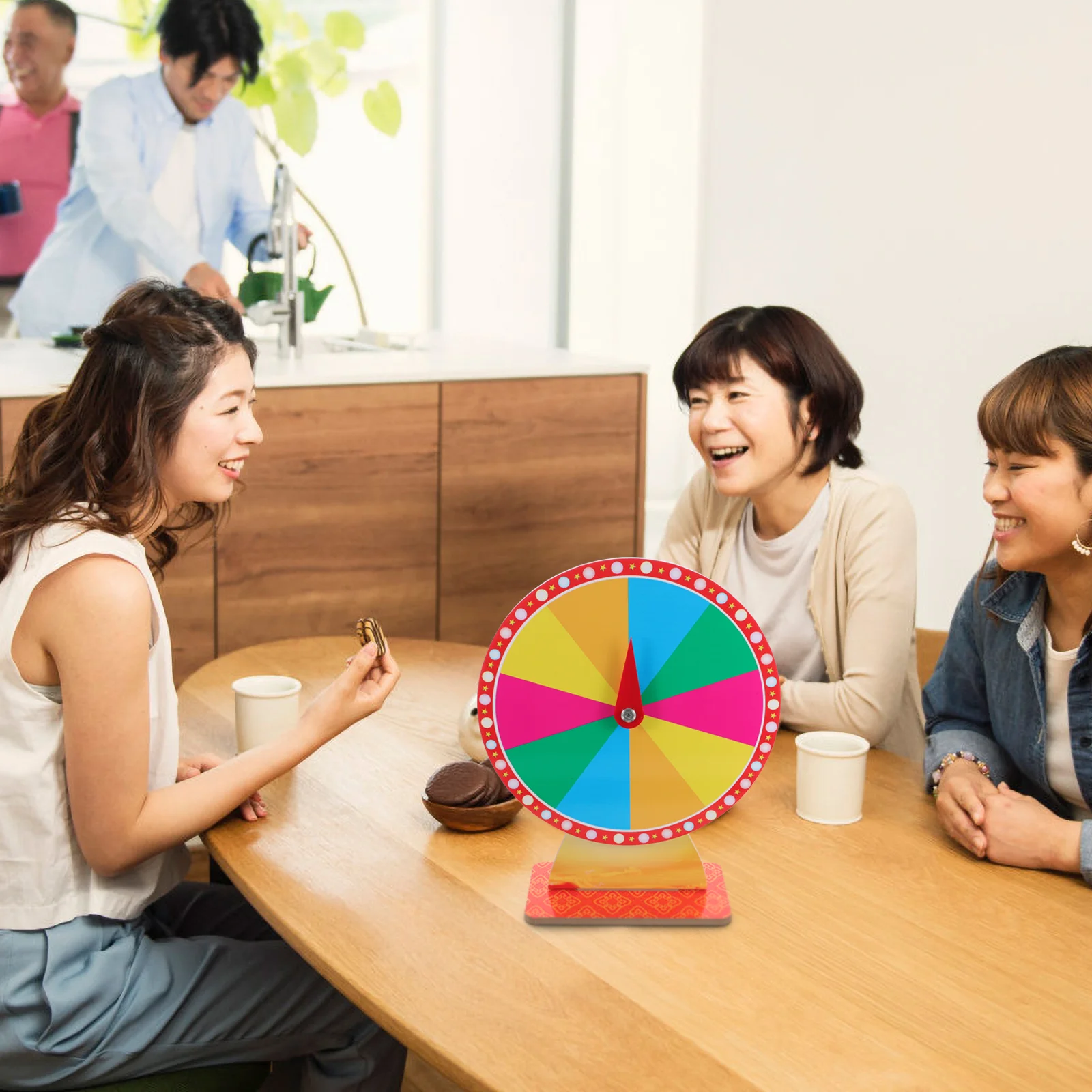 

Wheel Roulette Game Fortune Tabletop Color Erasable Desk Portable Rotating Roulettes Carnival Party Diy