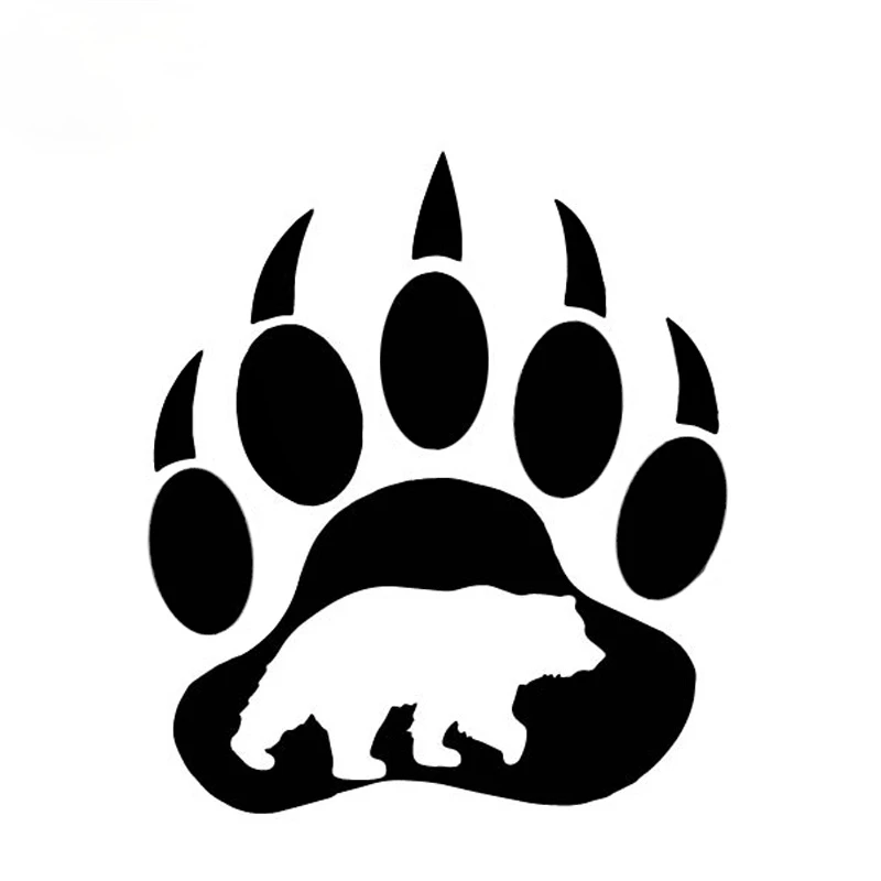 

Personality Interesting Bear In Bear Paw Car Sticker Personality Decoration Car Waterproof Exterior Trunk Vinyl Decal PVC15x13cm