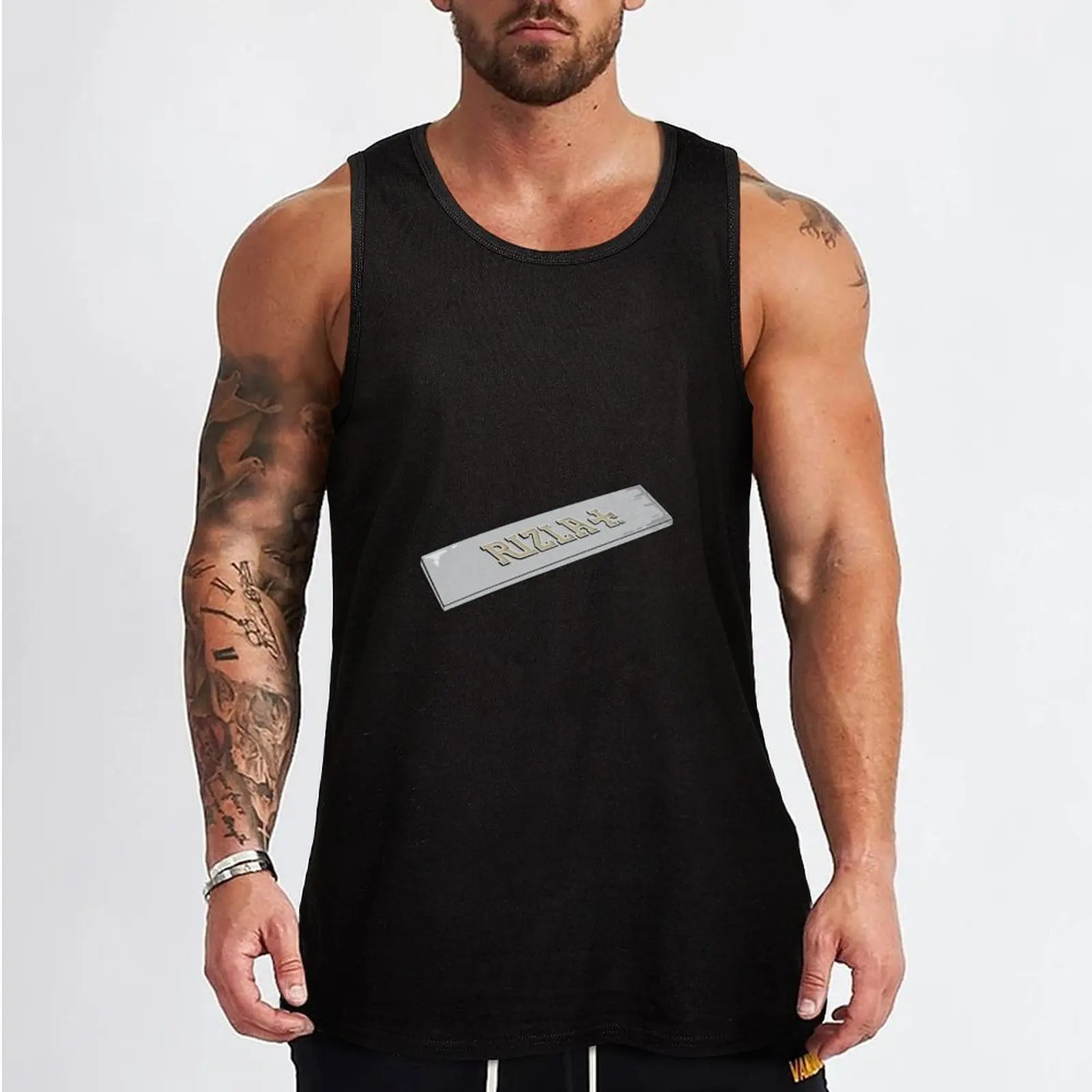 Kingsize Rizla серебряная майка для бодибилдинга