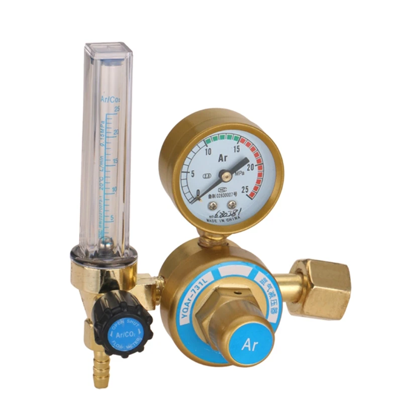 

G5/8 дюймов 0-25 МПа расходомер для аргона ударопрочный аргон CO2 Mig Tig расходомер одноступенчатый аргоновый редуктор давления