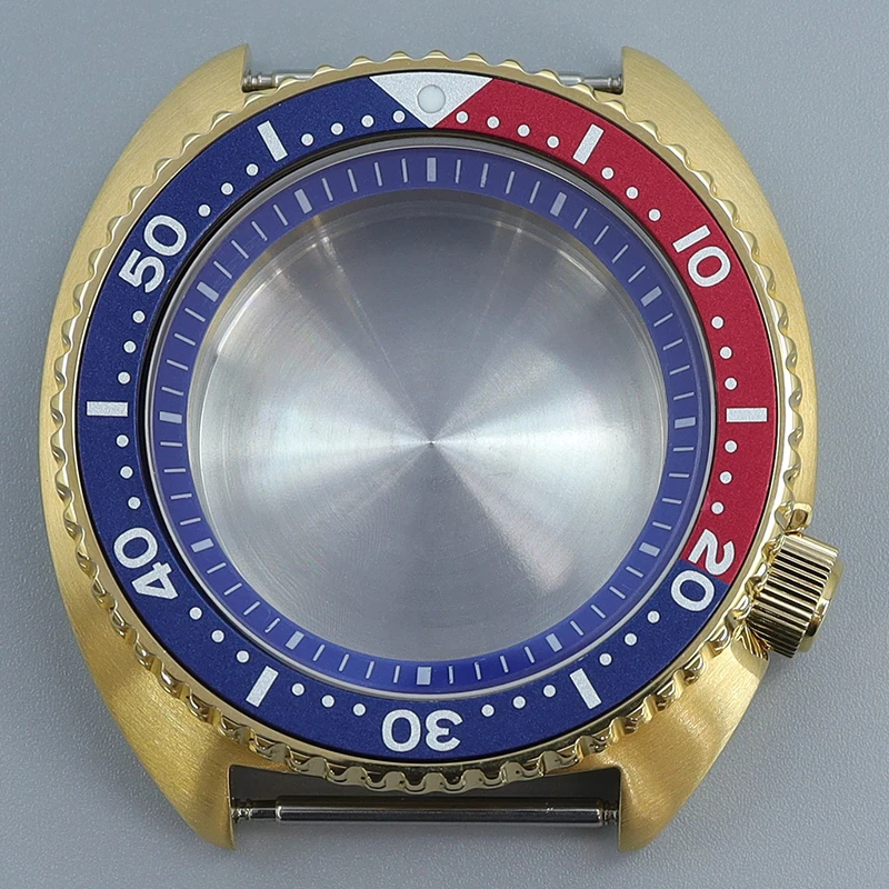 Золотой корпус часов 45 мм кольцо с сапфировым стеклом детали SKX для Big abalone Seiko NH35