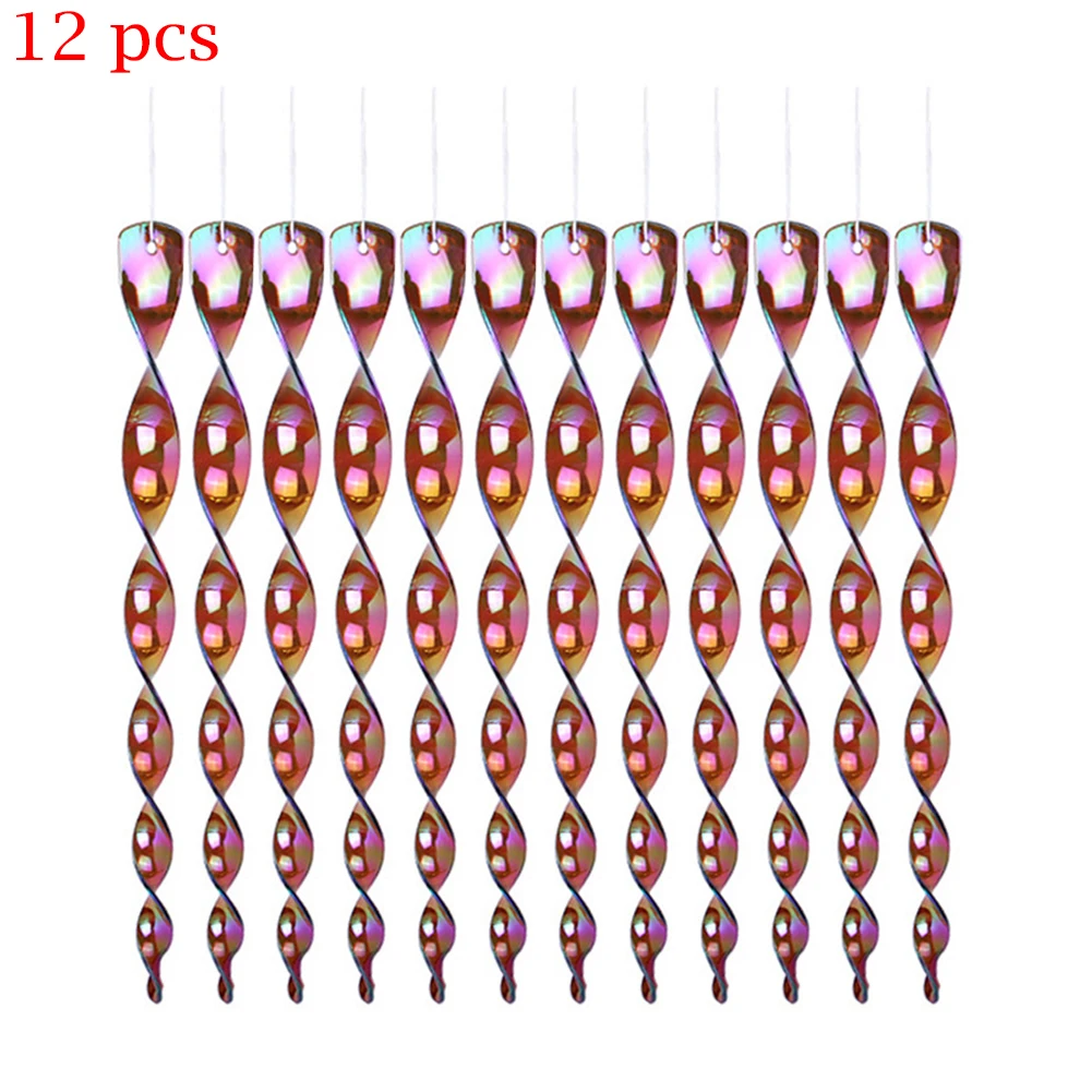 

12 Pcs 12 * Bird Repelling Stick Kit Bird Repellent Wind Twisting Scare Rods Reflective Spiral 30cm Length Garden Tools Parts