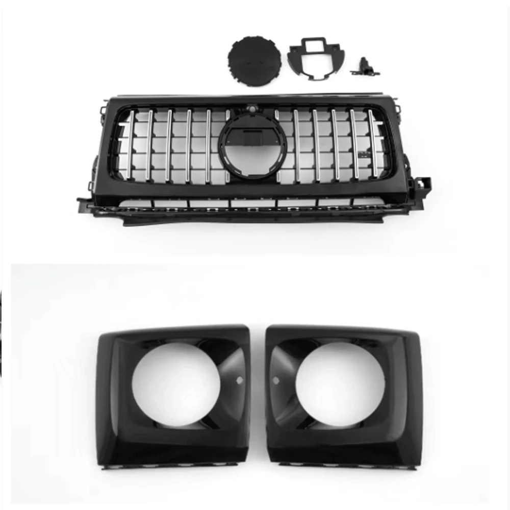 Фото Для Benz G Class W464 G500 G350D G400D 2019-2024y к решетке G63 Материал ABS GTR Стиль Racing Grills Для G wagon №5