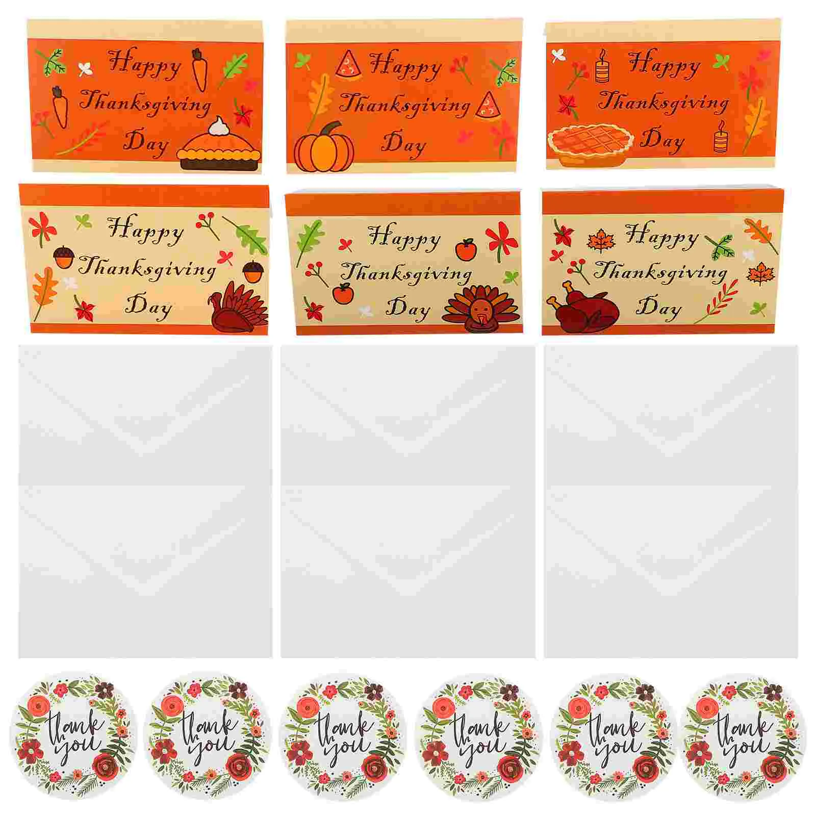 

Cardsthanksgiving Festival Harvest Greeting Paper Blessing Envelopes Fall You Day Autumn Holiday Message Thank Gifts